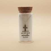 When Faith And Hope Grow 925 Sterling Silver Pendant With Chain Adjustable Length in Glass Bottle